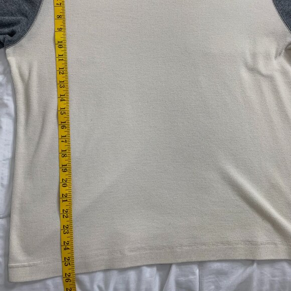 Banana Republic Men’s XL Cream & Grey Long Sleeve Sweatshirt – Cotton/Poly Blend - Picture 10 of 13